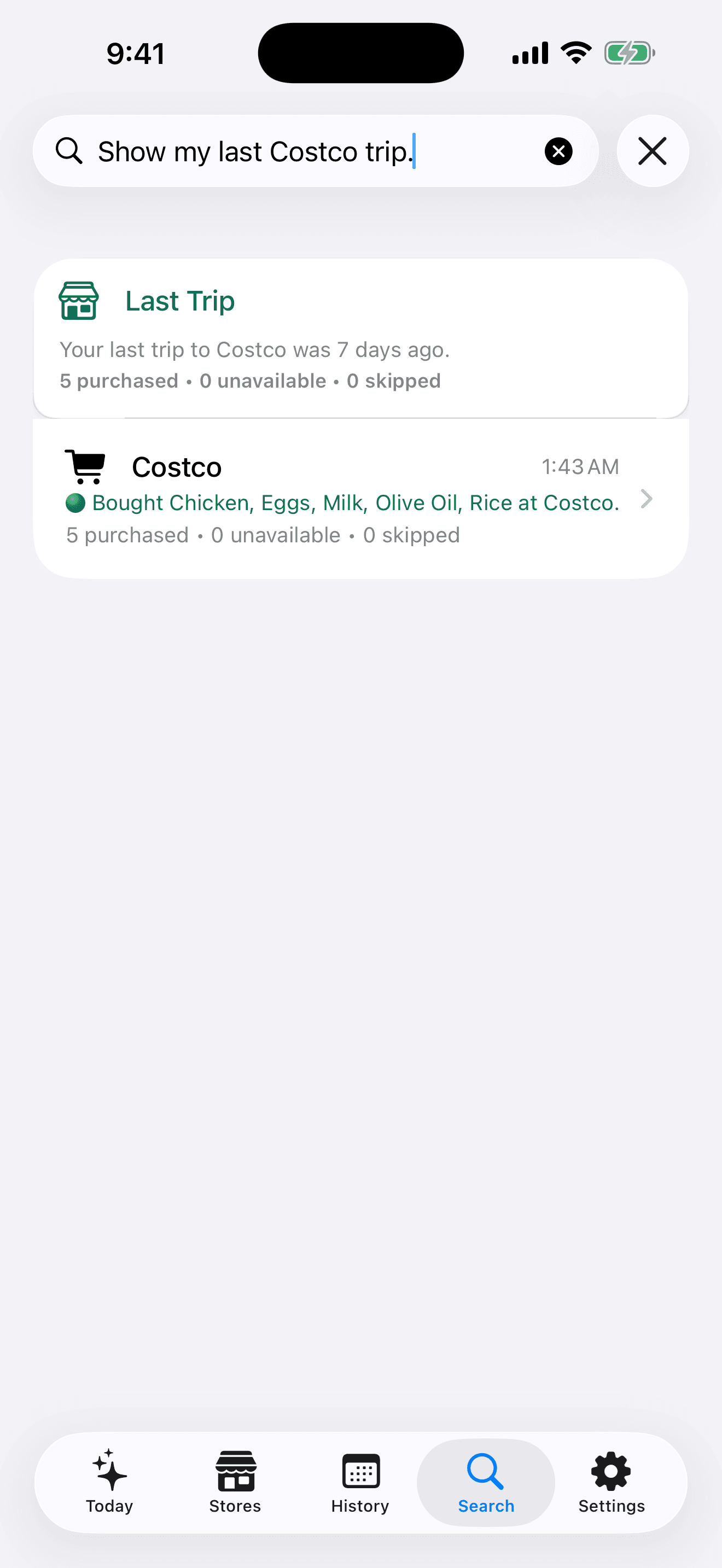 Nenapo recalling the last Costco shopping trip
